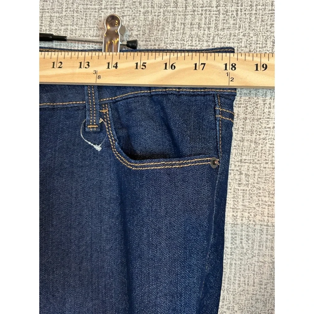 NWOT Old Navy Super Skinny Jeans Women 18 Plus Long Dark Wash Blue Stretch Denim